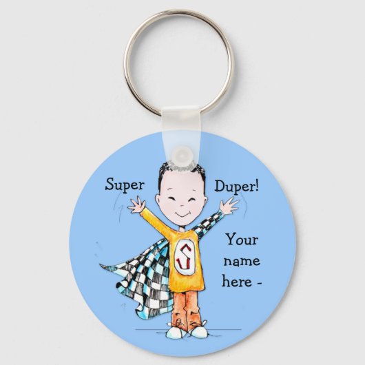 Super Boy sleutelhanger of rugzak accessoire! (Voorkant)