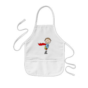 Super Boy Stick Figuur Kinder Schort