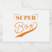 Super Boy Voedselcontainer Etiket (Enkel label)