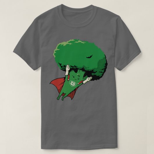 Super Broccoli Vegan Hero van Tobe Fonseca T-shirt (Design voorkant)