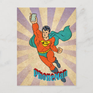 Super Cell Phone Man Briefkaart