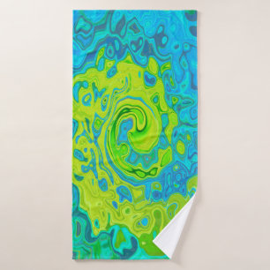 Super Chartreuse et Aquamarine Liquide Swirl