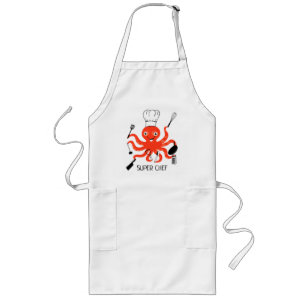 Super Chef Octopus Lang Schort