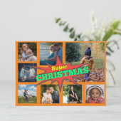 Super Christmas Comic Family Collage Carte de vaca (Debout devant)