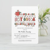 Super coloré Retro Fête de Noël Invitation (Debout devant)