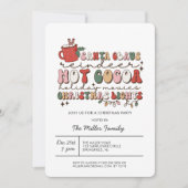Super coloré Retro Fête de Noël Invitation (Devant)