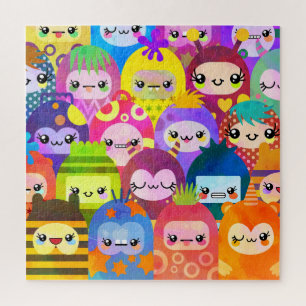 Super Colorful Kawaii Monsters Legpuzzel