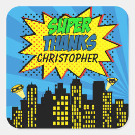 Super Comic Book Hero 3inch dank u gunst tag