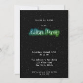 Super Cool Alien et Invitation du parti UFO (Dos)