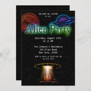 Super Cool Alien et Invitation du parti UFO