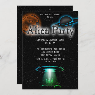 Super Cool Alien et Invitation du parti UFO