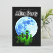Super Cool Alien & UFO Invitation (Debout devant)