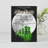 Super Cool Alien & UFO Invitation (Debout devant)