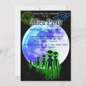 Super Cool Alien & UFO Invitation (Devant)