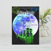 Super Cool Alien & UFO Invitation (Debout devant)