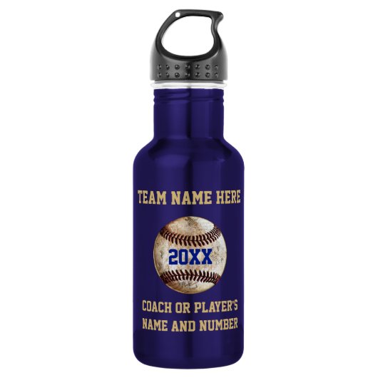 Super Cool  Baseball Gifts PERSONALIZED Waterfles (Voorkant)