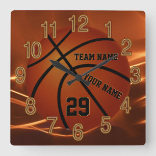Super Cool Basketball Senior Gift Ideeën JOUW TEK Vierkante Klok