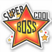 Super Cool Boss Sticker (Voorkant)