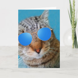 Super Cool Cat Birthday Kaart