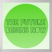 Super Cool Green Future Quote Typografie Poster (Voorkant)