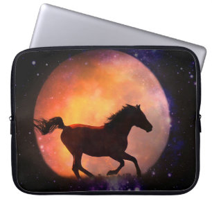 Super Cool Horse and Moon Laptop-hoes Laptop Sleeve