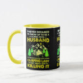 Super Cool Husband van Camping Lady Funny Camper Mok (Links)