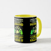 Super Cool Husband van Camping Lady Funny Camper Mok (Voorkant rechts)