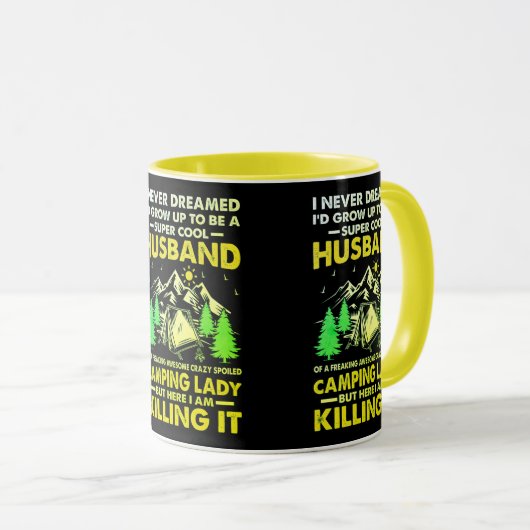 Super Cool Husband van Camping Lady Funny Camper Mok (Voorkant rechts)