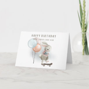 Super Cool Kind Bunny Birthday-kaart Kaart