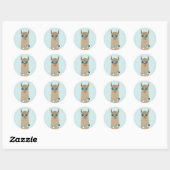 Super Cool Llama Ronde Sticker (Vel)