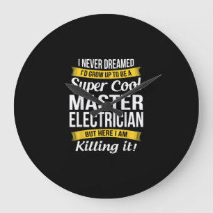 Super Cool Master Electricia Funny Gift Grote Klok