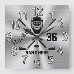 Super Cool PERSONNALISÉ Horloge de hockey pour gar