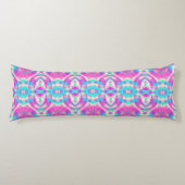 SUPER COOL Pink en Blue Abstract Patroon Lichaamskussen (Voorkant)