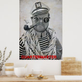Super Cool Pirate Quartermaster Poster! Poster (Keuken)