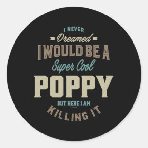 Super Cool Poppy Ronde Sticker