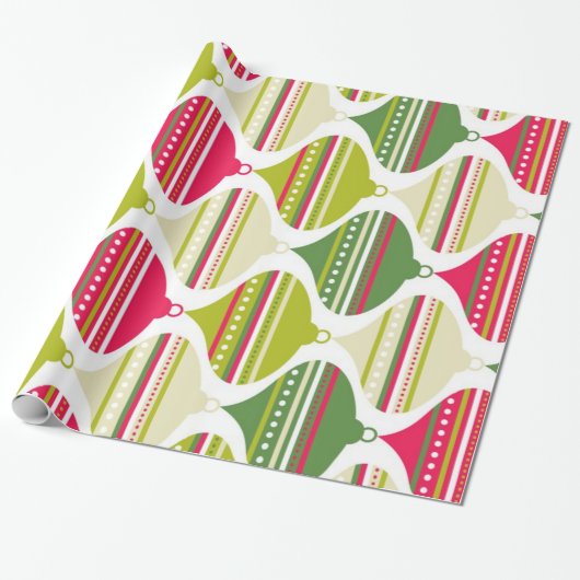 Super Cool Retro Mod Abstracte Ornamenten Cadeaupapier (Uitgerold)