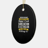 Super Cool Substation Electricia Funny Gift Keramisch Ornament (Links)