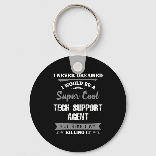 Super Cool Tech Support Agent Sleutelhanger (Voorkant)