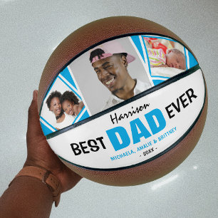 Super Coole 'BESTE PAPA Ooit' Foto en Naam  Basketbal