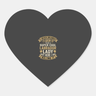 Super Coole Labrador Dame Hondenliefhebber Hart Sticker