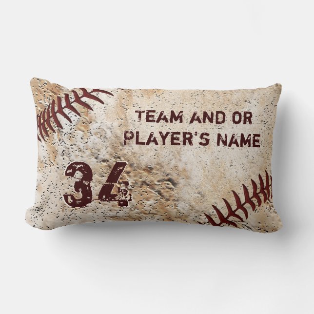 Super Coole Vintage Honkbal Team Cadeaus PERSONALI Kussen (Voorkant)