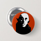 Super Creepy Nosferatu Face T-shirts, Mokken Ronde Button 5,7 Cm (Voorkant /achterkant)