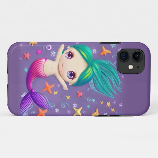 Super Cute Baby Mermaid Case-Mate iPhone Case (Achterkant (horizontaal))