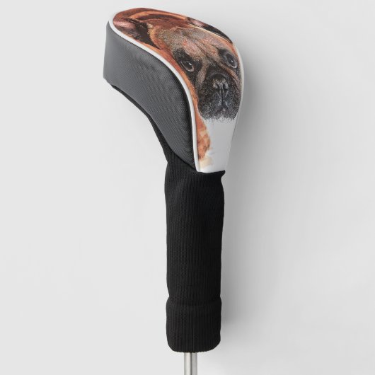 Super Cute Brown French Bulldog Golfheadcover (Schuin)