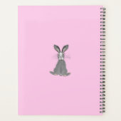 Super Cute Bunny Rabbit, gepersonaliseerd Planner (Achterkant)