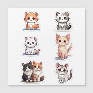 Super Cute Chibi Kitten Stickers Collectie - Pakke