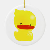 Super Cute Ducky Round Ornament (Achterkant)