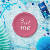 Super Cute Eat Me Bord - roze (Feest)