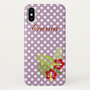 Super cute en meisjesachtig polka stippenpatroon m iPhone x hoesje