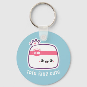 Super Cute Funny Tofu Sleutelhanger